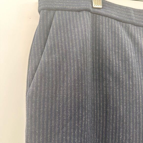 Theory Navy Striped Fairfield Knit Treeca Pant Size16 NWt - Picture 7 of 9